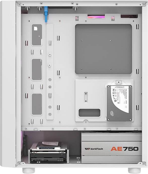Actual product image Darkflash Tech Computer case Darkflash DK360 (white) + 4 fans (ATX, ITX)