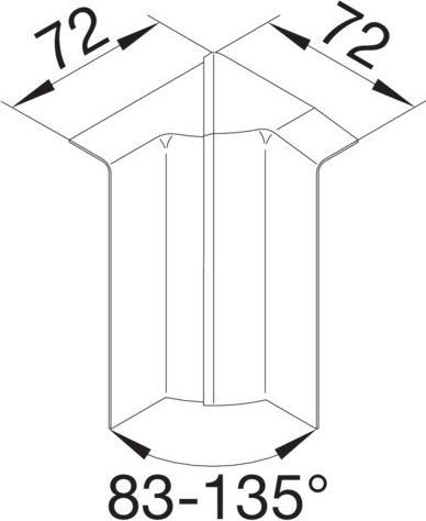 Actual product image Tehalit Inside corner (7 cm)