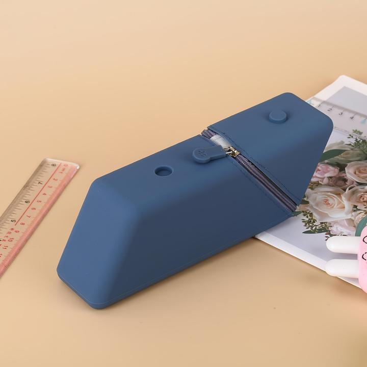 Only-Bags.Store 1Stück kreatives Silikon-Federmäppchen, einfaches Federmäppchen mit grossem Fassungsvermögen