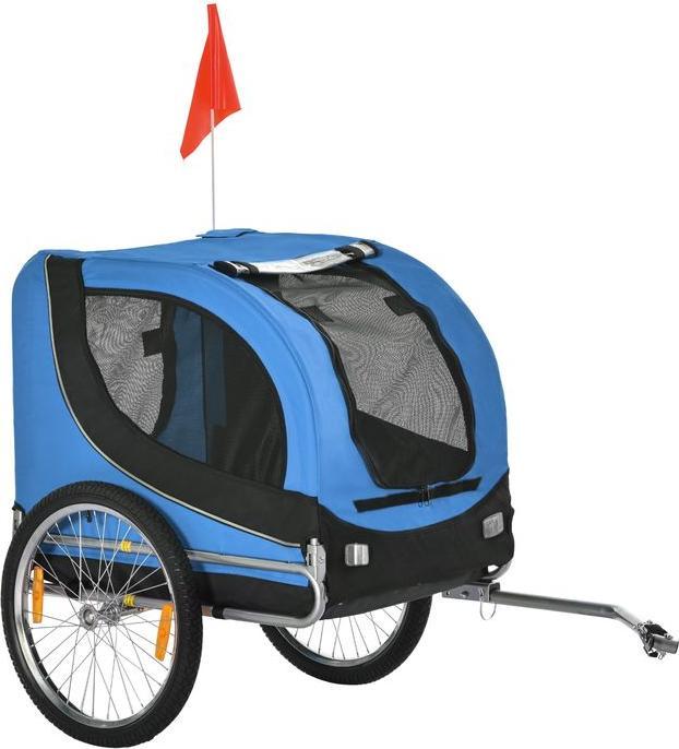 Produktbild Swisshandel24 Hundeanhänger Fahrradanhänger Hundetransporter Hunde Fahrrad Anhänger Blau+Schwarz 130 x 73 x 90 cm
