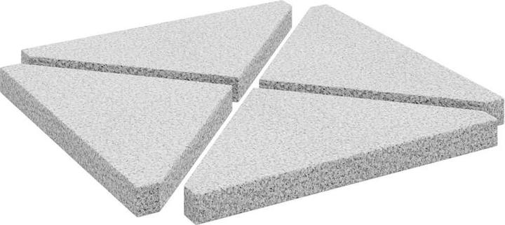Actual product image VidaXL Parasol weight plates 4 pcs. Grey granite triangular 14 kg