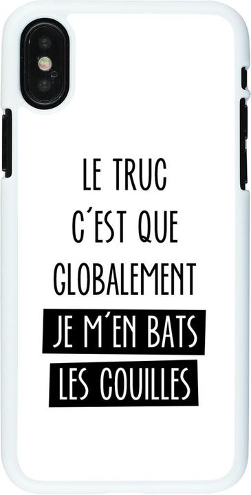 Immagine prodotto PhoneLook Coque blanc Le truc globalement bats les couilles (Apple iPhone X, Apple iPhone XS)
