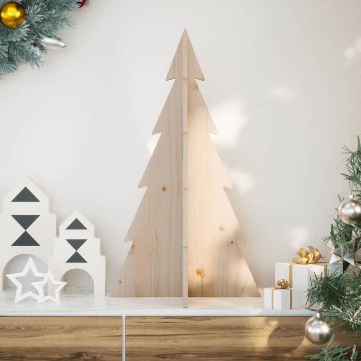 Produktbild VidaXL Weihnachtsbaum Holz Tannenbaum Deko Holzbaum 80cm Massivholz Kiefer