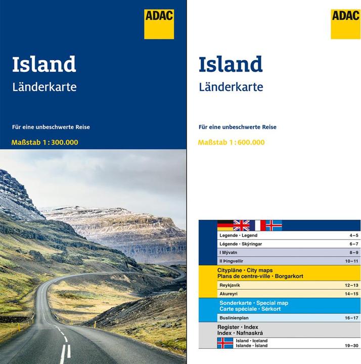 Actual product image Country map Iceland 1:600,000