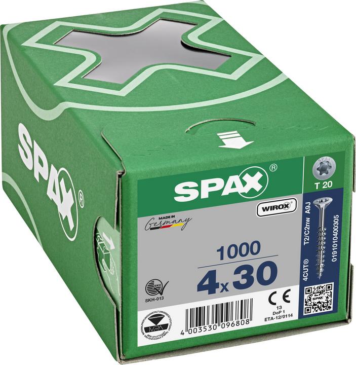 Produktbild Spax Spanplattenschrauben SK T20 4,0x30 mm (1000 Schrauben pro Stück)