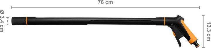 Actual product image Fiskars Watering wand with 2 functions, Swivel SoftGrip nozzle head, Flow control with front regulator
