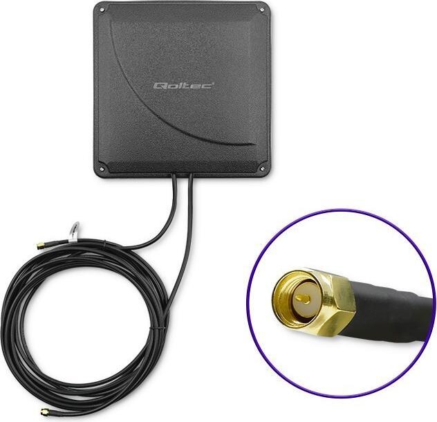 Produktbild Qoltec Antena 4G LTE DUAL MIMO booster | 35 dBi | 50W | 2x SMA męski (4G)