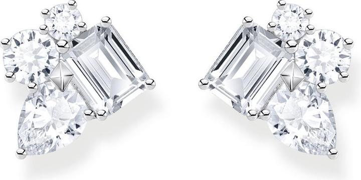 Actual product image Thomas Sabo Stud earrings with four white stones silver (925 silver)