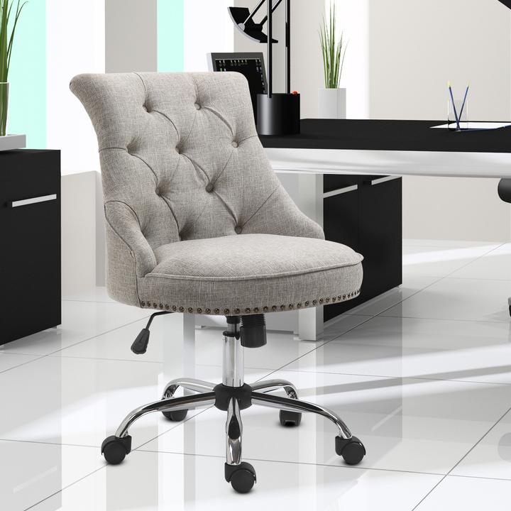 Immagine prodotto Homcom Polsterstuhl mit Chesterfield-Lehne