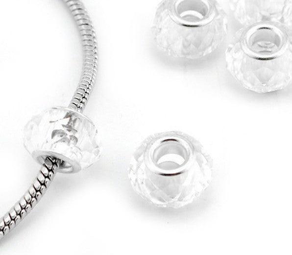 Produktbild Hermex Bead versilbert 925 - Silbrig Clear (Acrylglas, Silber 925)