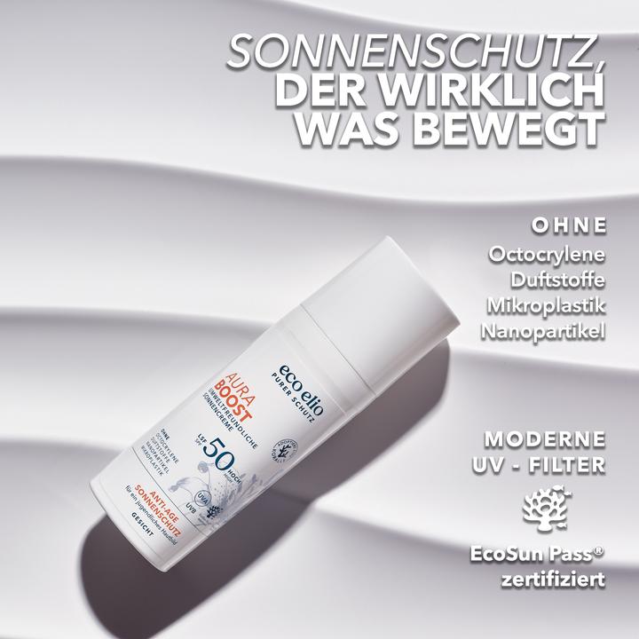 Actual product image Eco Elio Aura Boost (Suntan cream, SPF 50, 50 ml, 94 g)