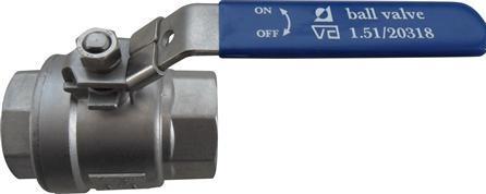 Image du produit Indura 3/4" Vanne à bille en 2 parties m/m CF8M (1.4408) - VA Approved