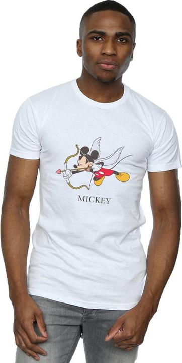 Actual product image Disney Mens Mickey Mouse Love Cherub T-Shirt (4XL)