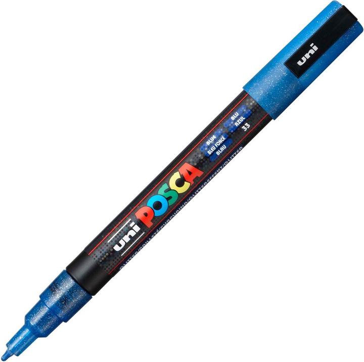 Produktbild Posca Marker PC-3M Rundspitze (Glitter Blau, 1.30 mm, 1 x)