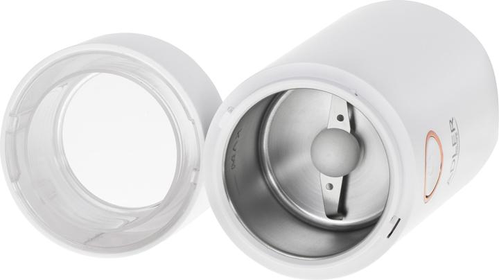 Actual product image Adler Coffee grinder AD4446wg 150 W, Coffee beans capacity 75 g, Lid safety switch, Baltas (EU plug)