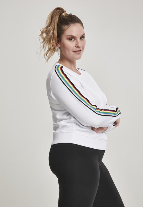 Actual product image Urban Classics Ladies Multicolor Taped Sleeve Crewneck (3XL)