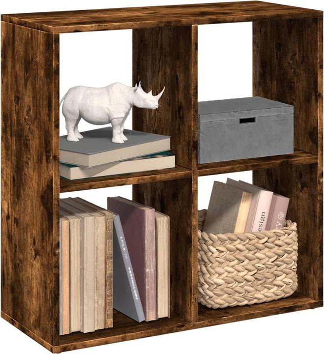 Image du produit VidaXL Séparation de pièce Bibliothèque Étagère sur pied Étagère de bureau Étagère cubique Chêne fumé (69.5 x 29 x 103.5 cm)