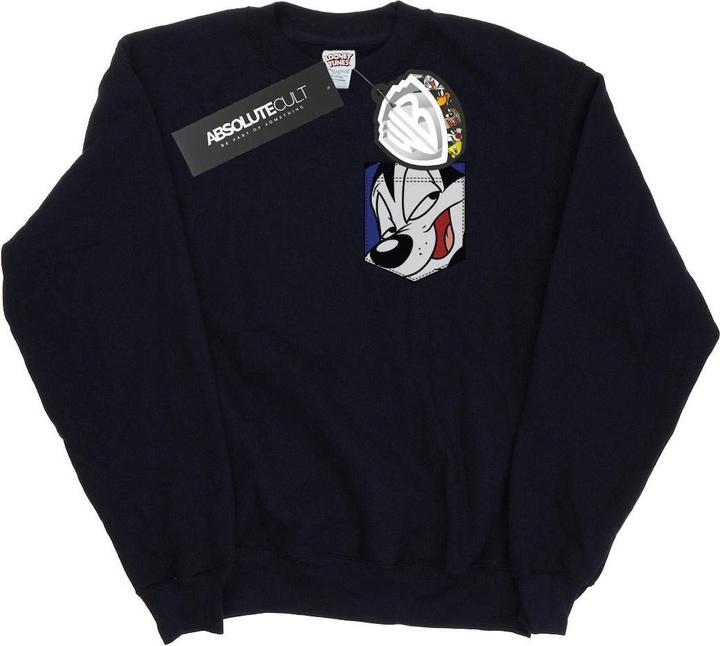 Produktbild Looney Tunes Pepe Le Pew Face Faux Pocket Sweatshirt (XXL)