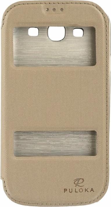 Produktbild Puloka Flip Case für Samsung Galaxy S3 gold (Samsung Galaxy S III I9300)