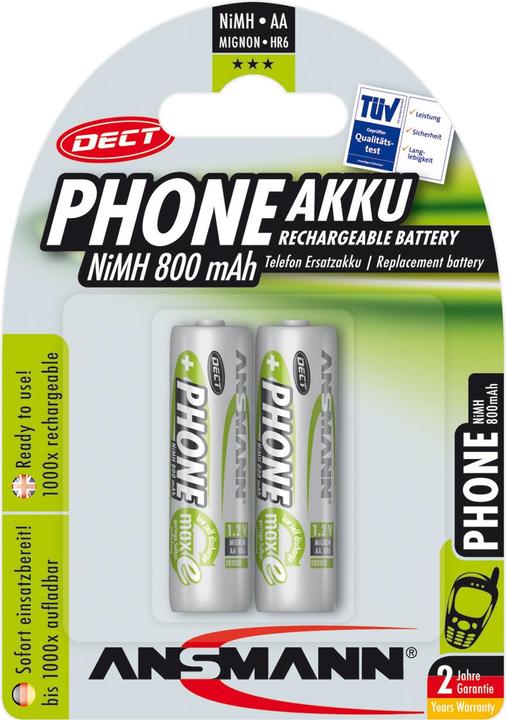 Image du produit Ansmann AA (1 pcs, AA, 800 mAh)