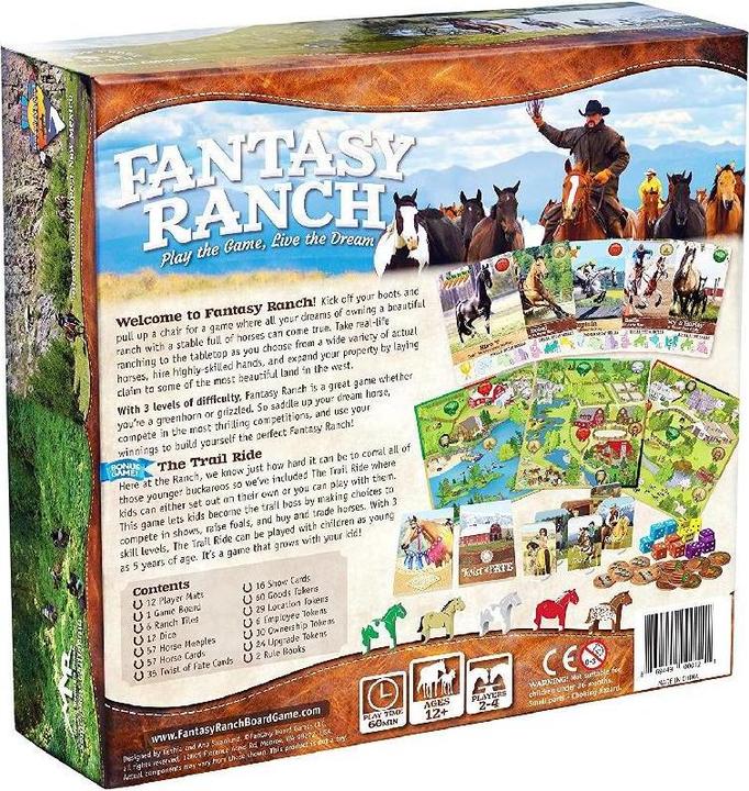 Productafbeelding Spielefaible SPF32068 - Fantasy Ranch: A Horse Farm Game - Bordspel, 2-4 spelers, 12 jaar (EN editie) (Duits)