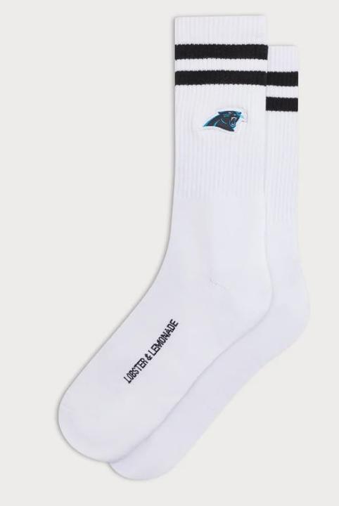 Lobster & Lemonade Carolina Panthers Stripes 90 Sport Socks white 41-46 (41 - 46)