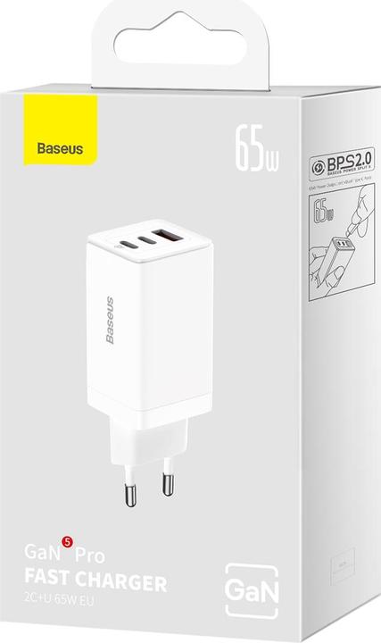 Produktbild Baseus GaN5 Pro Dual USB-C und USB-A Fast Charger (65 W)