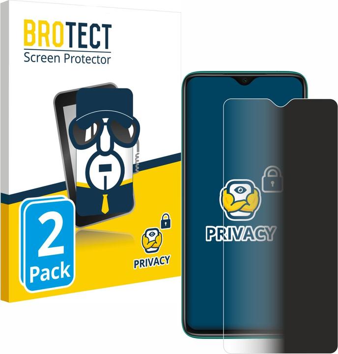 Actual product image BROTECT Anti-spy privacy film Blue light protection film (2 Piece, Xiaomi Redmi Note 8 2021)