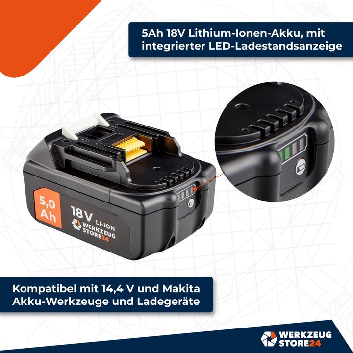 Actual product image Werkzeugstore24 Rechargeable battery 18 V 5.0 Ah type WS1850 (18 V)