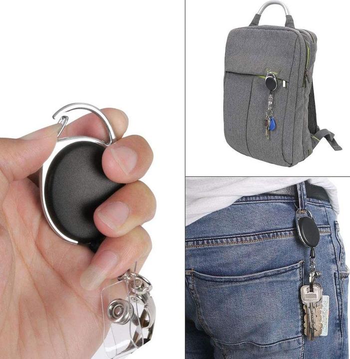 Produktbild Werkstein Anti-Lost Key-Bak Schlüsselanhänger mit Gürtelclip + Kartenhalter 3er Set