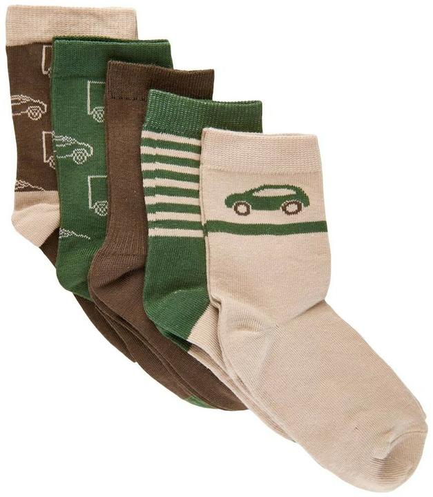Actual product image Minymo Printed socks set of 5 Cocoa Brown size 35 - 38 (5-pack, 35 - 38)