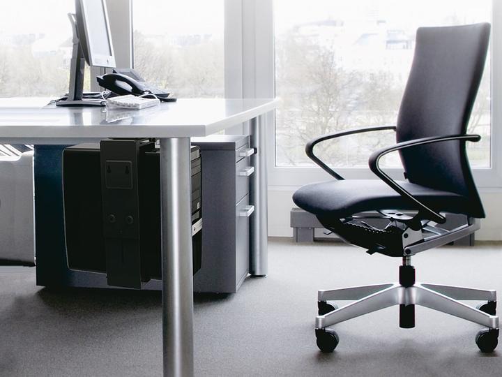 Actual product image Maclean MC-713 B MC-713 B Adjustable Under-Desk /Wall CPU Mount
