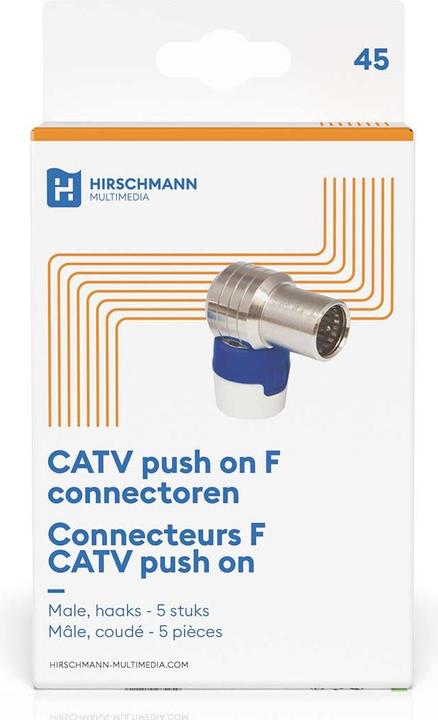 Immagine prodotto Hirschmann QFA 5 Connettore rapido F angolato a pressione (Cavi antenna)