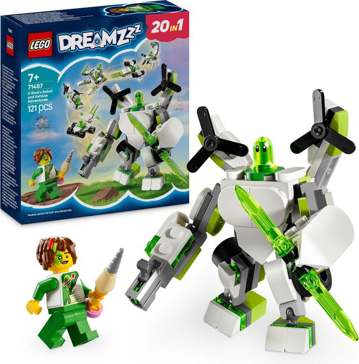 Produktbild LEGO Z-Blobs Roboter- und Fahrzeugabenteuer (71487, LEGO Dreamzzz)