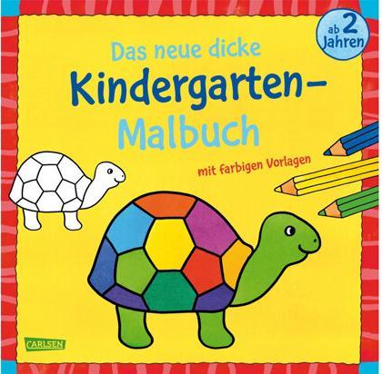 The new, thick kindergarten colouring book: With colourful templates and fun troubleshooting