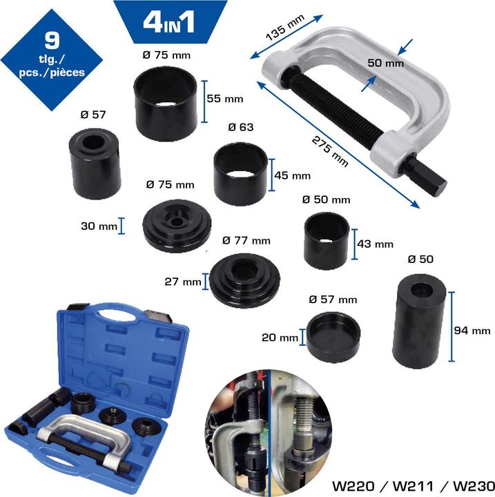 Produktbild Brilliant Tools 4 in 1 Kugelgelenk-Abzieher-Satz, 7-tlg