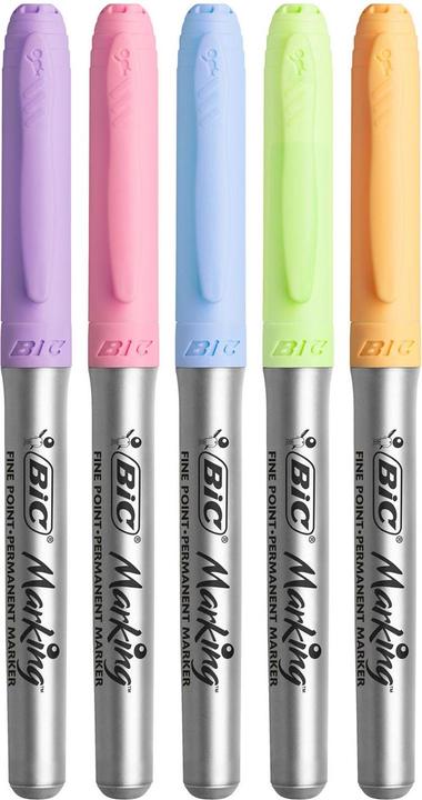 Actual product image Bic MARKING COLOR - Marker (Silver, 0.80 mm, 5 x)