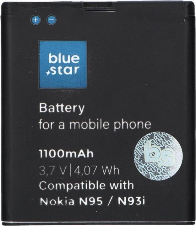 Produktbild NoName Akku Blue Star BLUE STAR PREMIUM Akku für NOKIA N95 / N93i / E65 1100 mAh