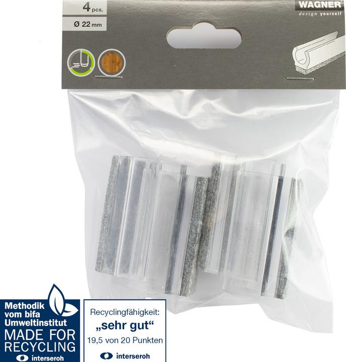 Actual product image Wagner System Klemmschalengleiter (Felt gliders, 4 Piece)