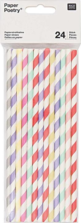 Rico Design Strohhalme 24 Stück, Mehrfarbig (24 x)