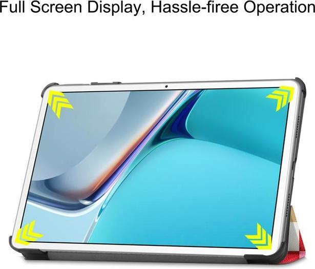 Produktbild MU Style Dreifach faltbare Hülle mit Muster (Huawei MatePad 11 (2021))