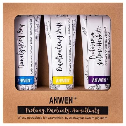 Produktbild Anwen Medium Porosity Hair Conditioners Protein Orchid 100Ml + Emollient Iris 100Ml + Moisturizing