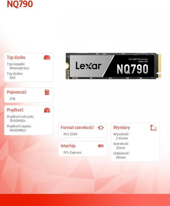 Actual product image Lexar NQ790 (2000 GB, M.2 2280)