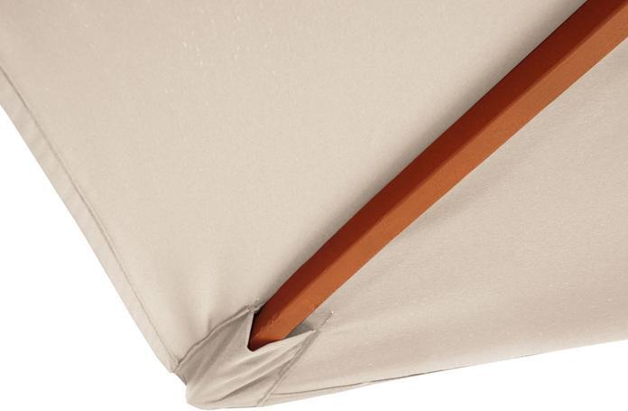 Immagine prodotto Swisshandel24 Ombrellone, Ombrellone da giardino Ombrellone da mercato, 3x4m Poliestere/Legno 6kg - crema (4 m)
