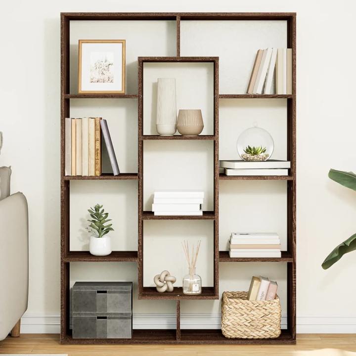 Produktbild VidaXL Bücherregal Raumteiler Wandregal Standregal Regal Braun Eichen-Optik