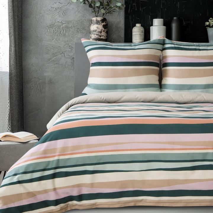 Produktbild Eurofirany Bettzeug 220x200 cm von Baumwollmakosatin Beige, Münz in Esprit -Streifen (Duvetbezug, 220 x 200 cm)