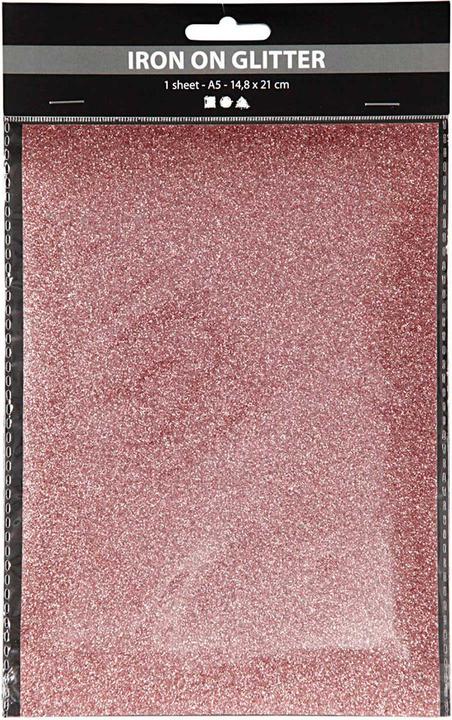 Actual product image Creativ Company Opstrijkfolie Glitter Lichtrood, A5