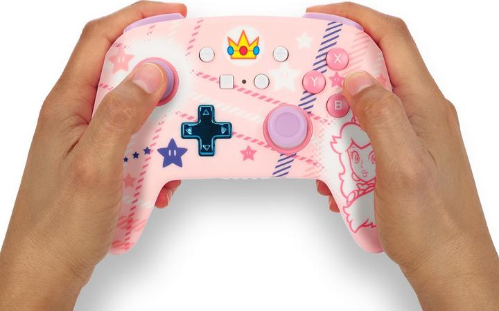 Produktbild PowerA Enhanced Wireless Controller Princess Peach Plaid (Switch OLED, Switch Lite, Switch)