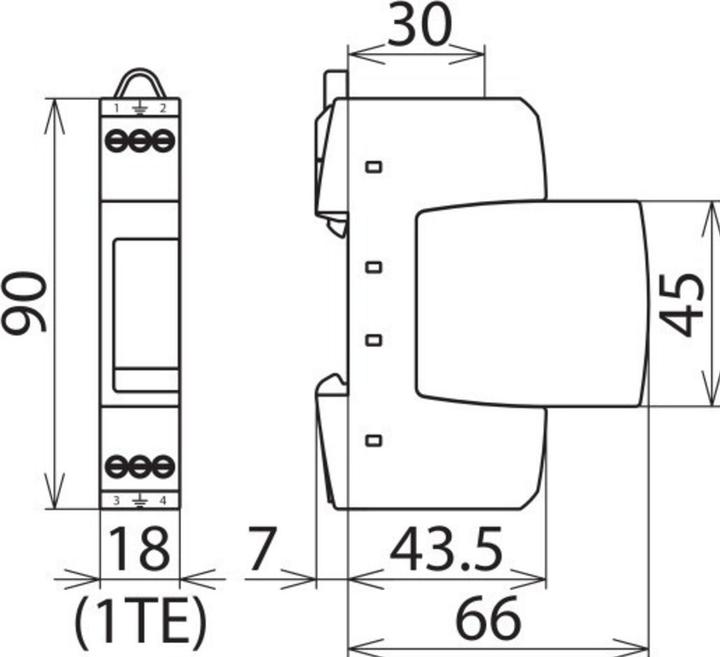Actual product image Dehn Surge arrester type 3 DEHNrail M 953204