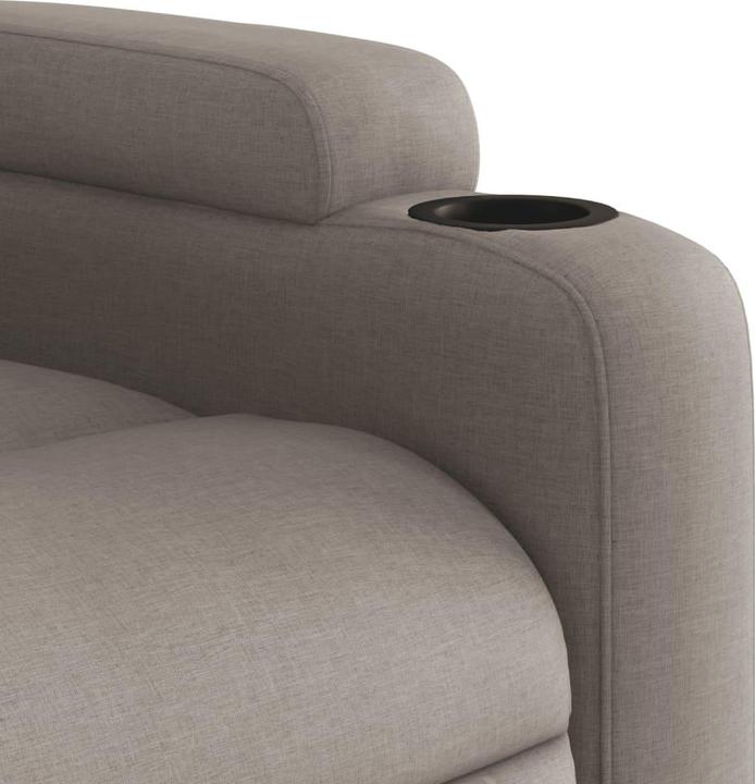 Actual product image VidaXL Massage chair taupe fabric,Colour: Taupe,Material: Fabric (100